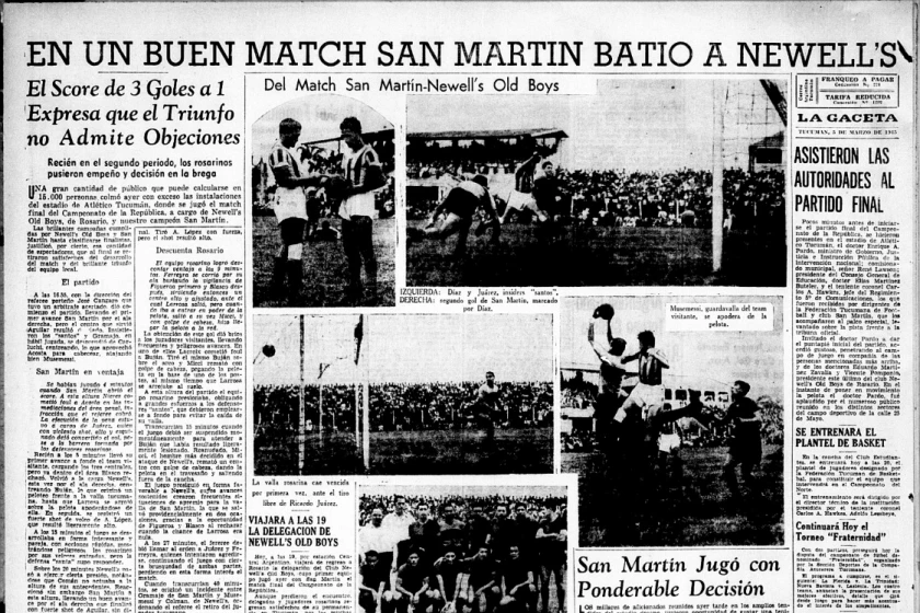 El primer gran título que logró el fútbol tucumano