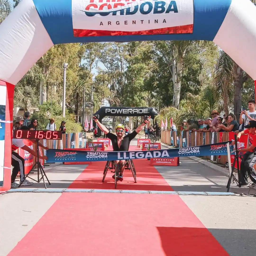 GANADOR. Palacio fue campeón argentino de paratriatlón en 2023.