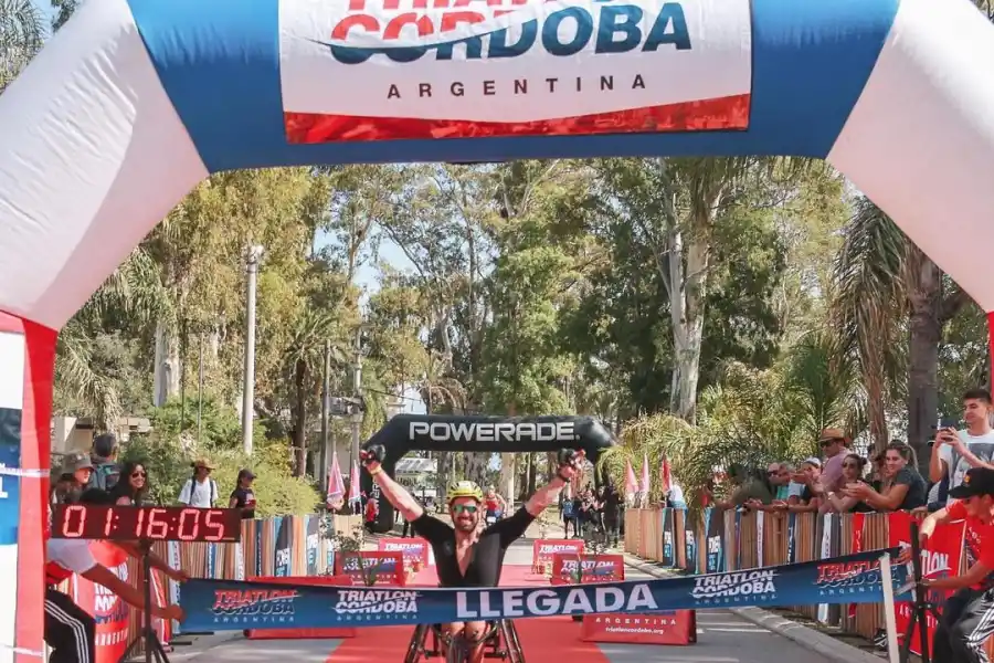 GANADOR. Palacio fue campeón argentino de paratriatlón en 2023.