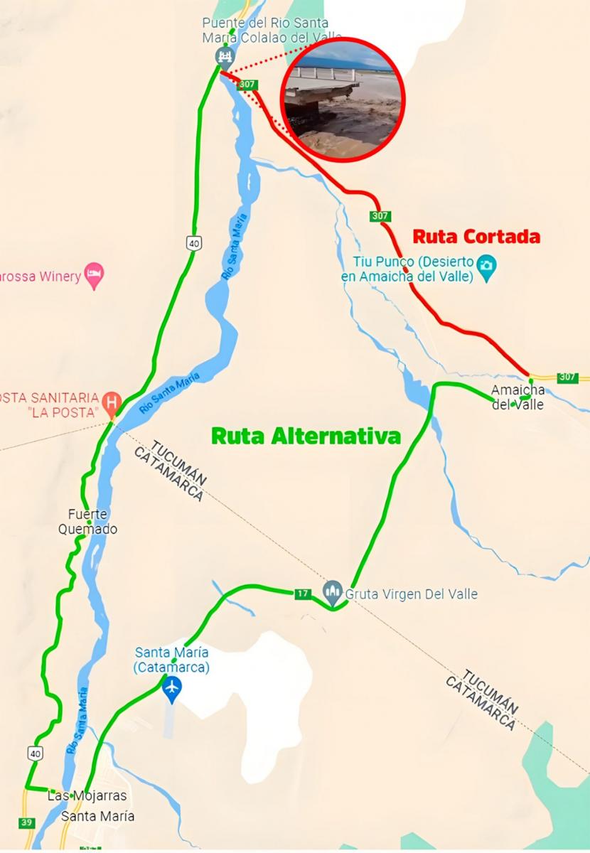 Video del puente de Quilmes que fue cortado por el río: la alternativa para llegar hasta la Ciudad Sagrada