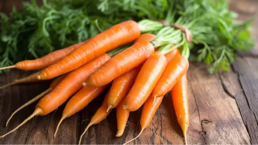 Zanahoria mostrando su frescura y color vibrante 