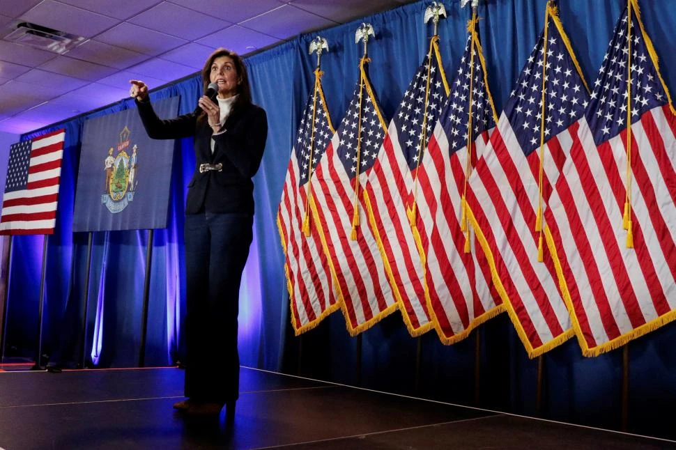 BATALLA DESIGUAL. Haley sigue en pie para ser candidata republicana, pese a que los números no la favorecen. 