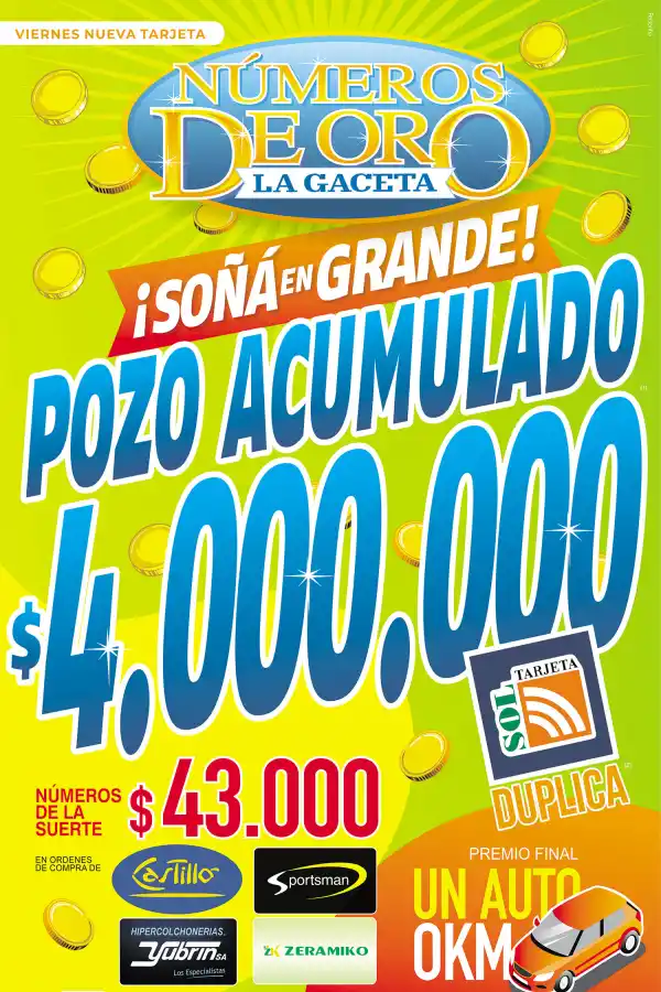 El pozo de los Números de Oro quedó vacante: acumula $4.000.000