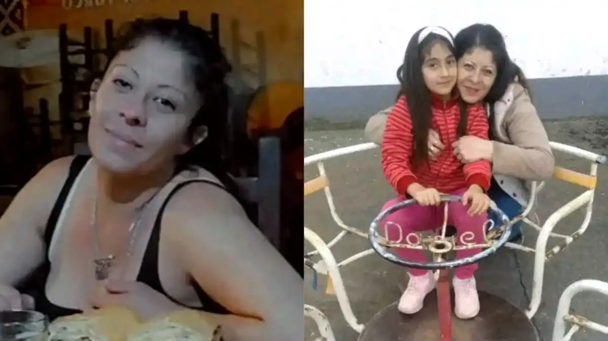 Érika con una de sus hijas.