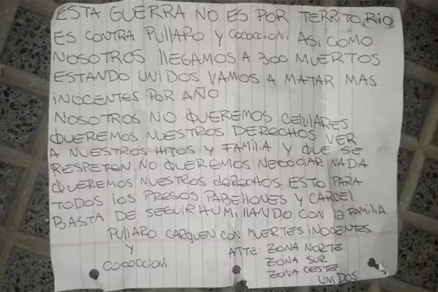 AMENAZA. Los sicarios que mataron al playero en Rosario dejaron una amenaza para el gobernador Pullaro.