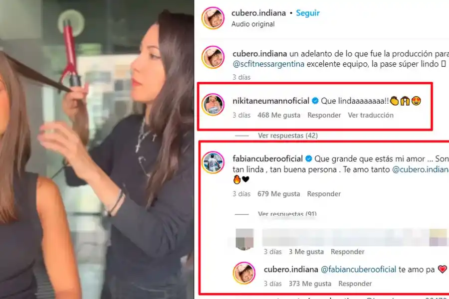 Indiana Cubero tomó partido entre sus padres, Fabián Cubero y Nicole Neumann