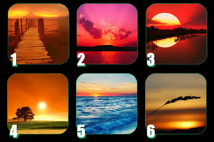 El test de personalidad de los atardeceres.