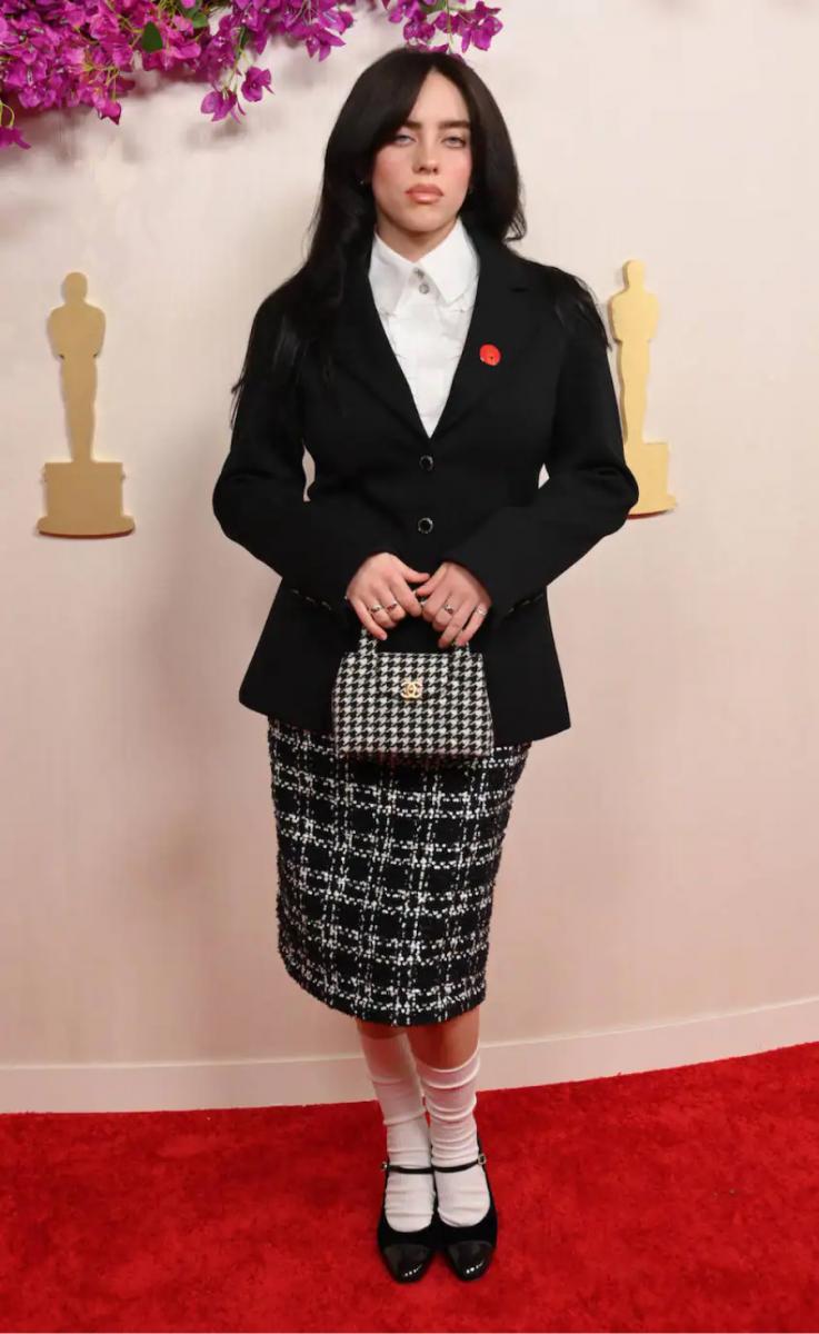 La cantante Billie Eilish en los Oscar.