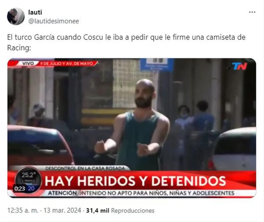 Video: el “Turco” García se agarró a las piñas con un invitado de su programa en vivo por hacer comentarios sobre su esposa