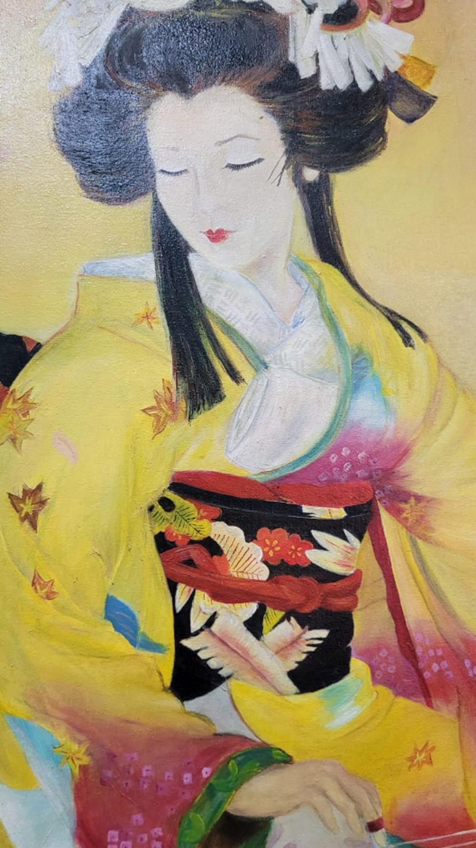 PINTURA. Las obras homenajean a la mujer japonesa en el pasado y también en el presente.
