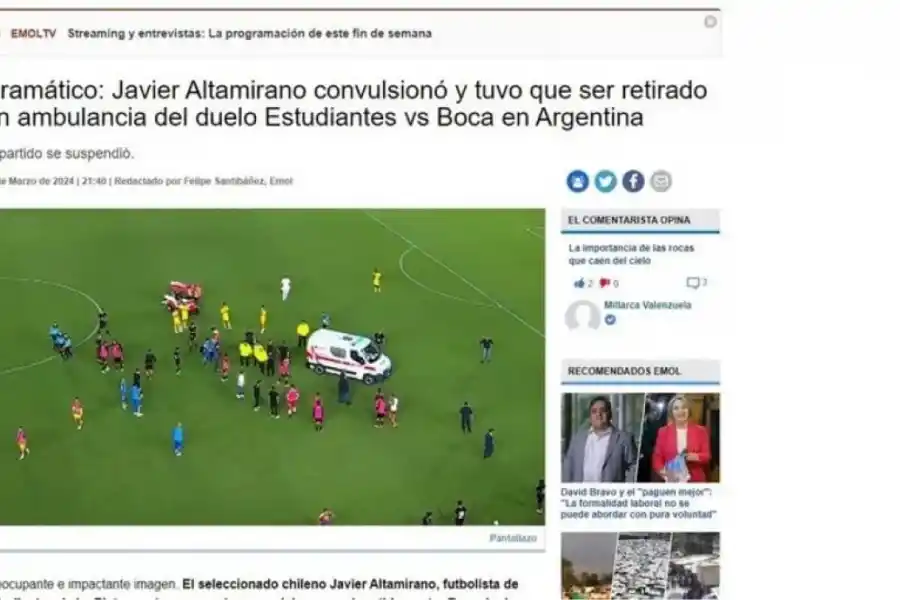 ¿Cómo fueron las repercusiones en Sudamérica sobre el episodio de Javier Altamirano?