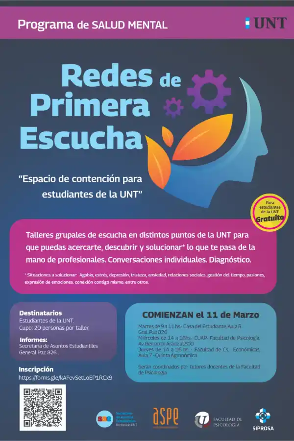 Flyer oficial del proyecto. Fuente: CUAP UNT