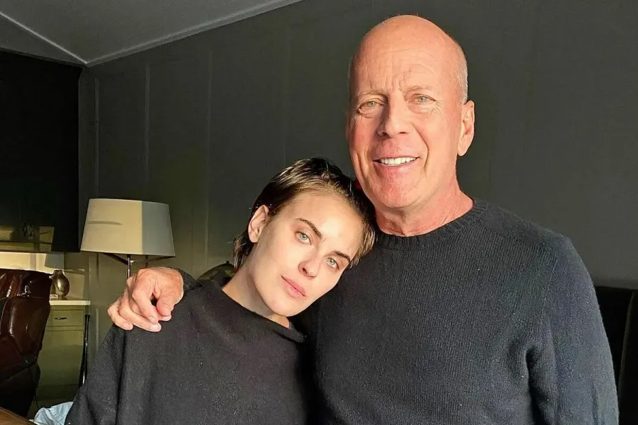 Tallulah junto a su papá, Bruce Willis