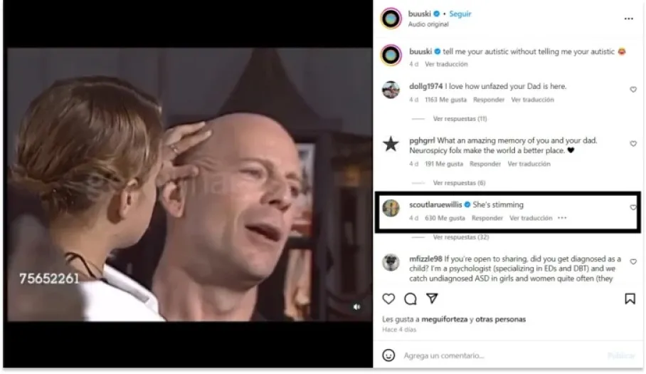 El posteo donde Tallulah confirma que tiene autismo