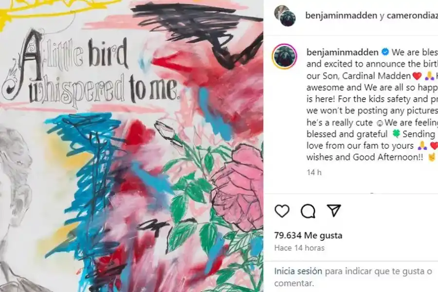 Cameron Díaz anunció el nacimiento de su segundo hijo, a los 51 años