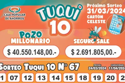 Tuqui 10: cuáles fueron los resultados del sorteo del domingo 4 de marzo