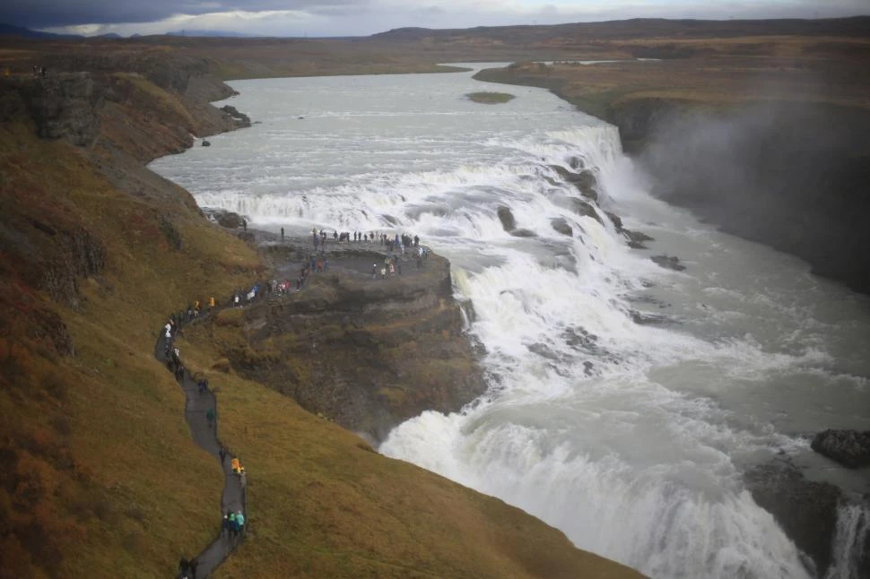 GULLFOSS. La cascada que atesora la emocionante historia de la ecologista Sigridur Tomasdottir. FOTO DE ÁLVARO MEDINA / LA GACETA