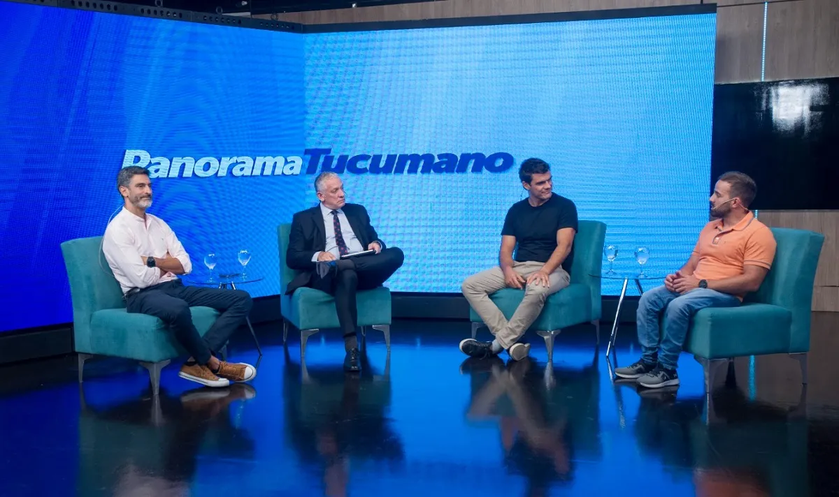 DISTENDIDOS. Kovacevich, Merlini y Palacio dialogaron con el periodista Federico van Mameren, en una nueva edición de Panorama Tucumano. Foto de Diego Aráoz/LA GACETA.