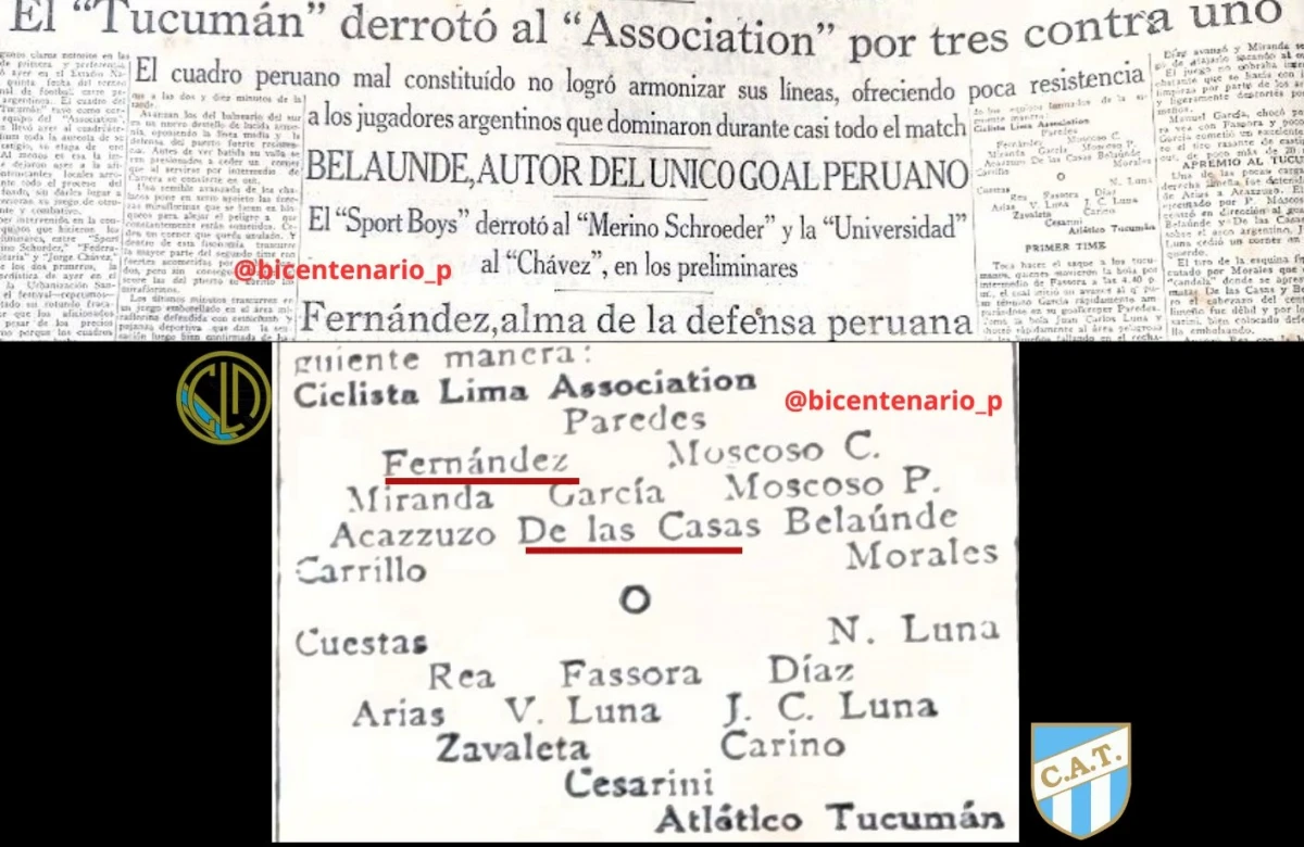 Desde Perú: un historiador reveló detalles desconocidos de la gira que Atlético Tucumán realizó en 1929