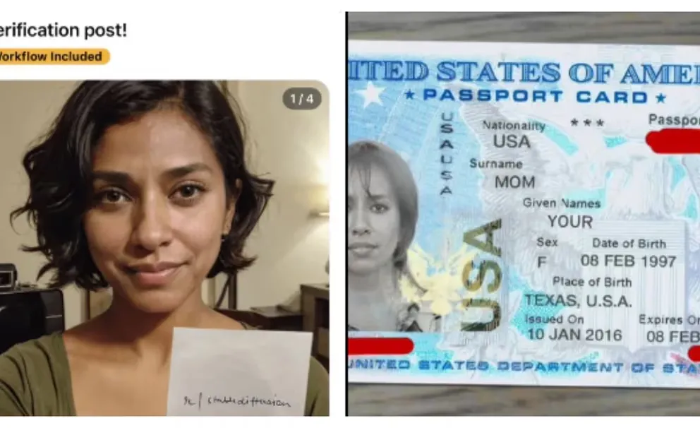 Con inteligencia artificial es posible crear rostros y pasar los filtros de seguridad de las aplicaciones. (X/@0xMidnight)