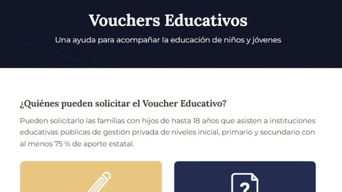 Voucher educativos: qué pasa con la página para realizar la inscripción