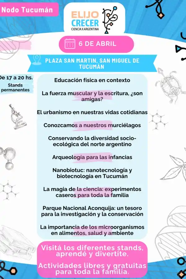 Elijo Crecer, el primer festival federal en defensa de la ciencia, llega a Tucumán