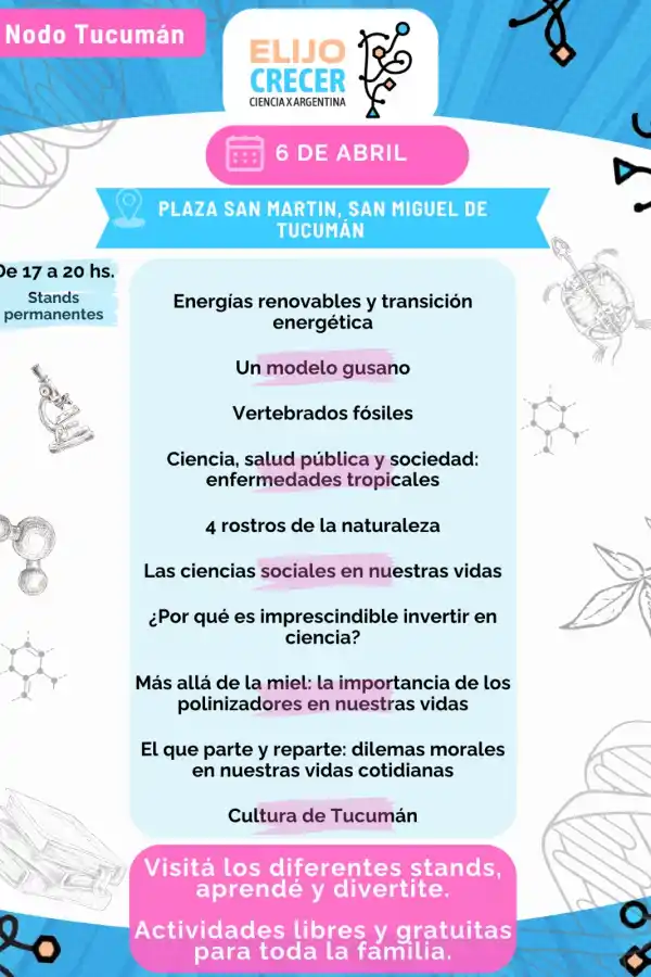Elijo Crecer, el primer festival federal en defensa de la ciencia, llega a Tucumán