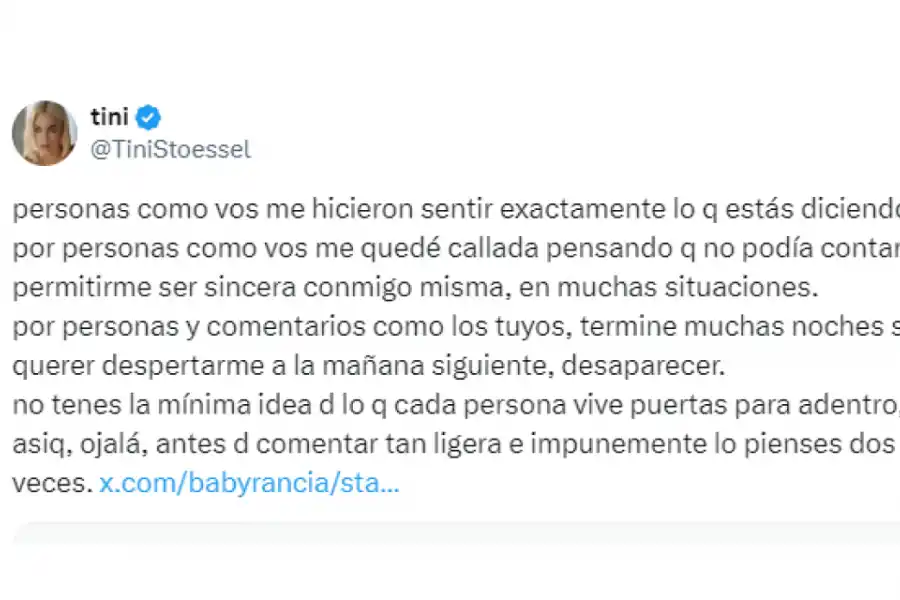 Tini reclama su derecho a estar mal y a cantarlo