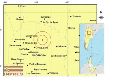 Fuerte temblor en Córdoba
