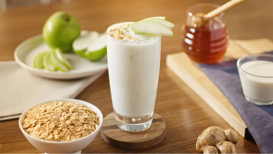 Licuado de avena y manzana