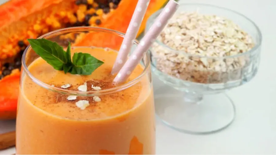 Licuado de avena y papaya