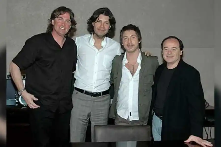 Alejandro Stoessel junto a Marcelo Tinelli, Adrián Suar y Jorge 