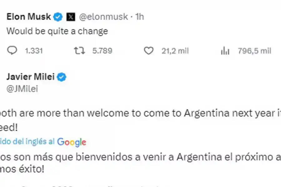 Cómo es y cuándo comenzó la relación entre Milei y Elon Musk