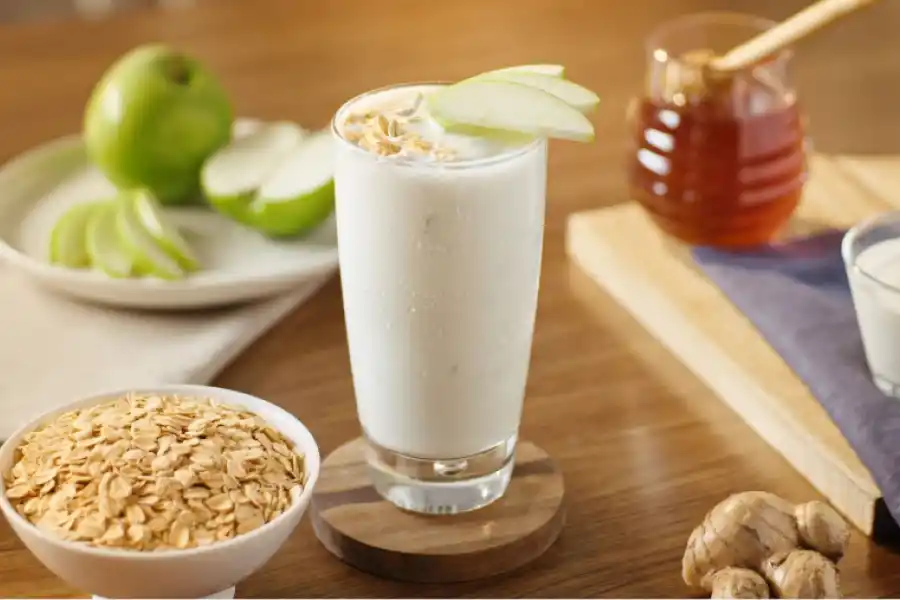 Licuado de avena y manzana