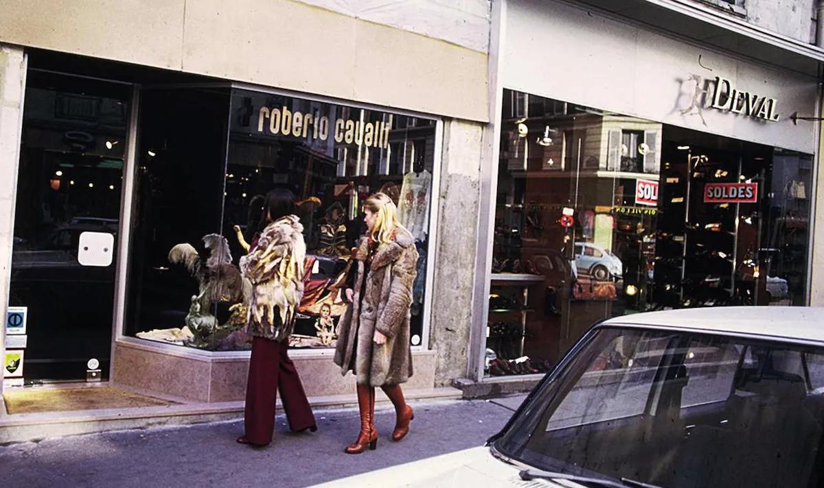 La primera boutique de Cavalli en 1972