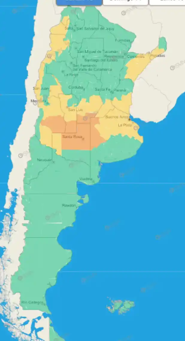Más de 10 provincias bajo alerta meteorológica durante el fin de semana