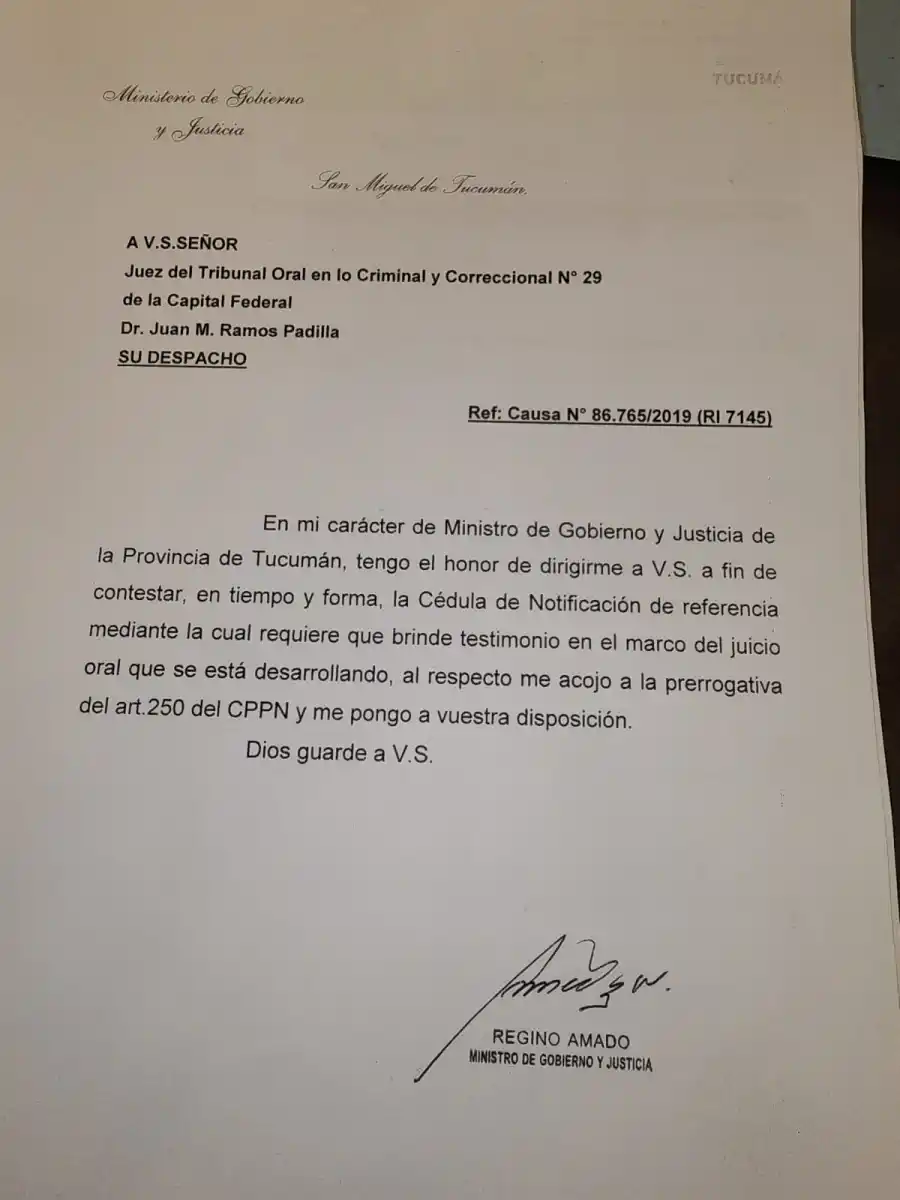 Juicio contra Alperovich: Manzur aceptó declarar por zoom, pero ahora el que no quiere comparecer es el ministro Amado