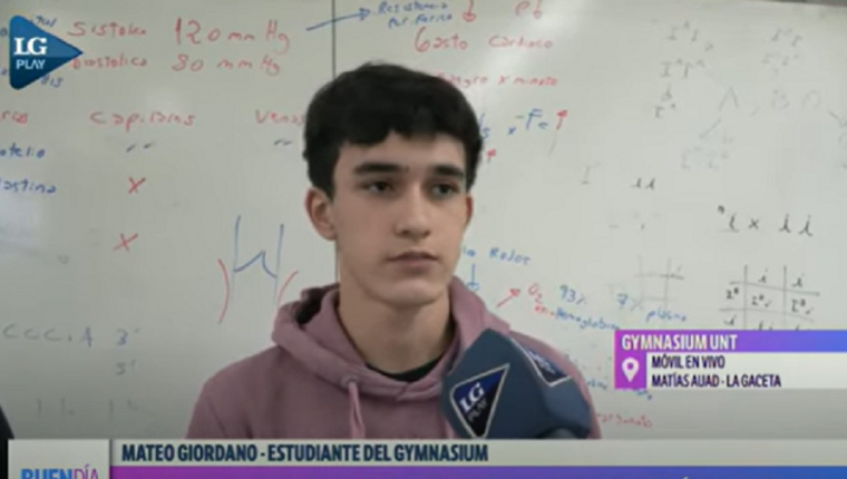 Video: un estudiante del Gymnasium busca patrocinio para representar al país en las Olimpiadas Internacionales de Biología