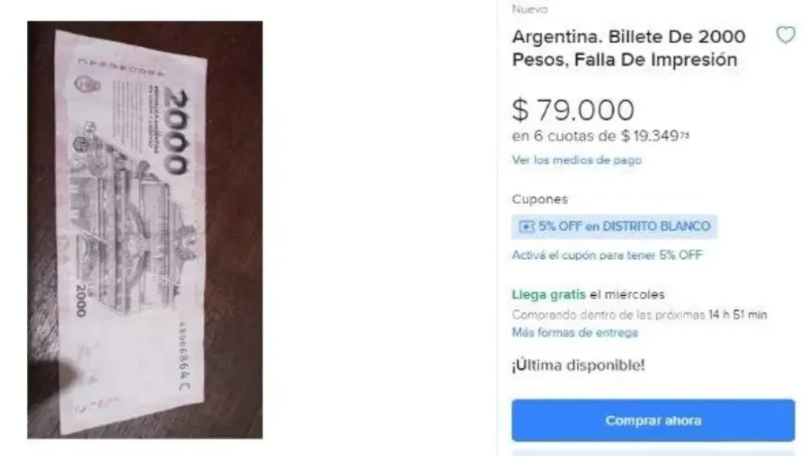 ¿Cómo es el billete de $2.000 que buscan todos los coleccionistas?