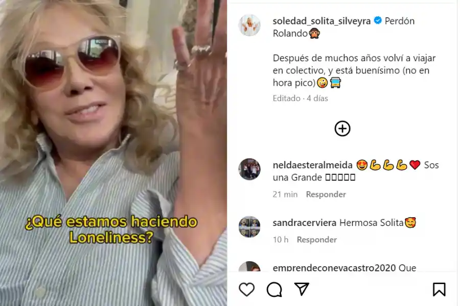 La anécdota de Solita viajando en colectivo después de muchos años.