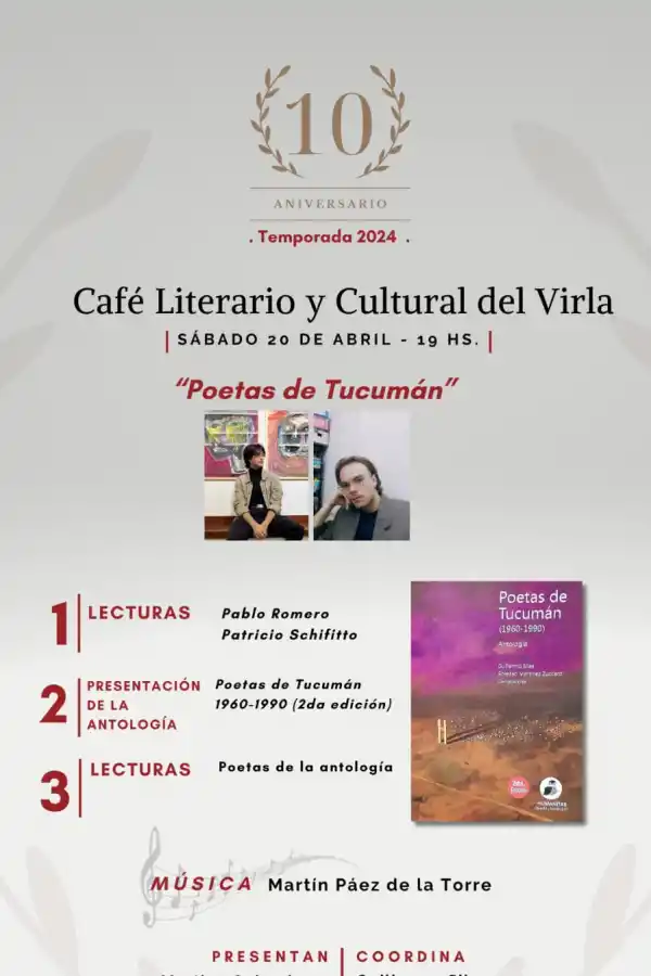 El Café Literario del Virla arranca su décimo año y Guillermo Siles revela los secretos de esta persistencia