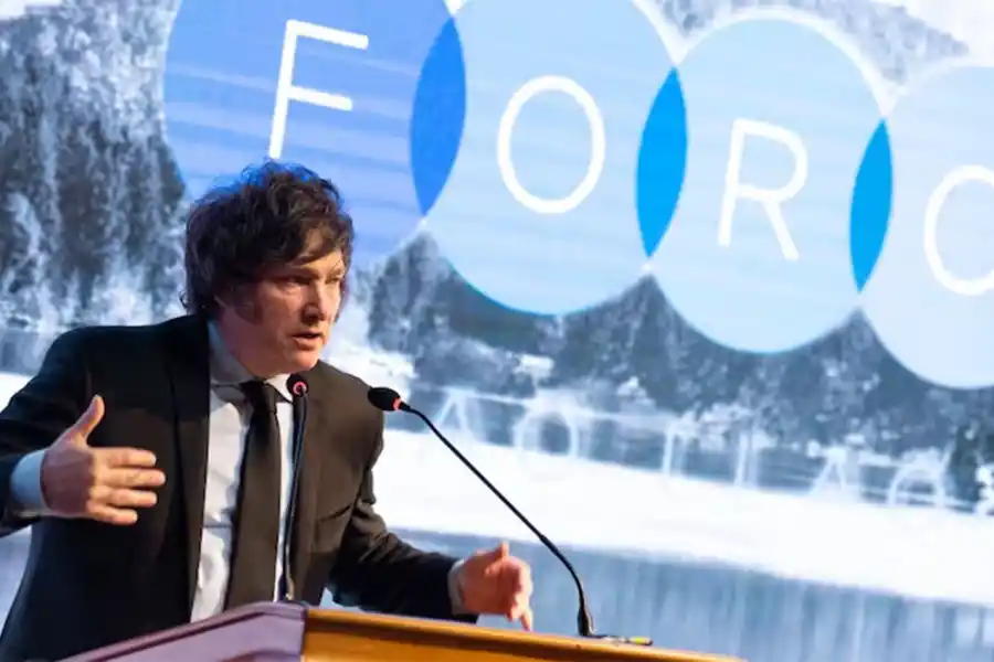 PARA EL CIERRE. El presidente Javier Milei asistirá a la última jornada del foro, tal como lo hizo el año pasado, cuando era candidato a la presidencia.