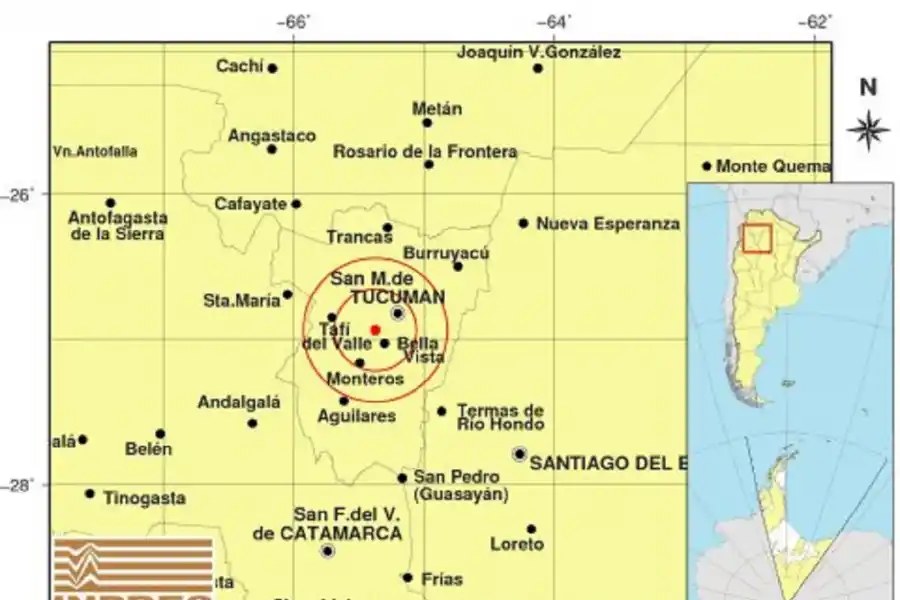 Un temblor sacudió a los tucumanos durante la madrugada del jueves