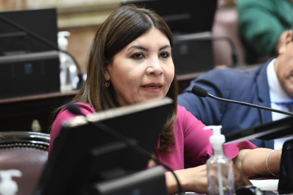 MENDOZA, ACOMPAÑAMIENTO. La senadora tucumana Sandra Mendoza (Unión por la Patria) también se mostró a favor del aumento de las dietas de los representantes provinciales en la Cámara Alta. Acompañó a Manzur en la votación, levantando su mano para avalar el incremento de las remuneraciones.