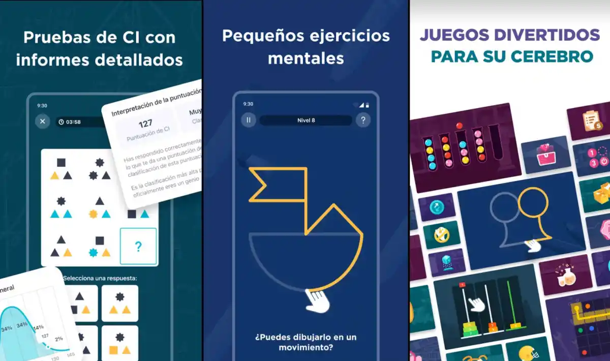 Impulse tiene una serie de juegos para ejercitar habilidades mentales