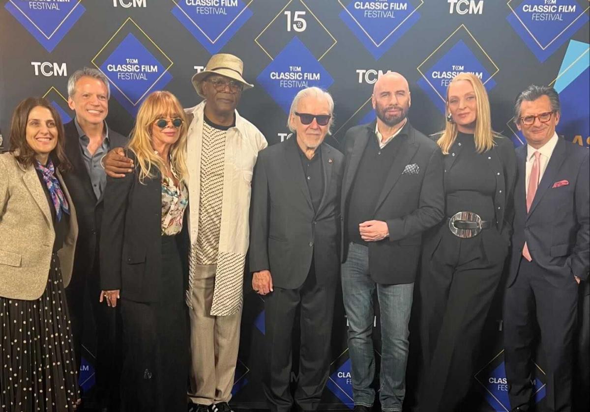 A 30 años de Pulp Fiction, el reencuentro de Uma Thurman, John Travolta y Samuel Jackson