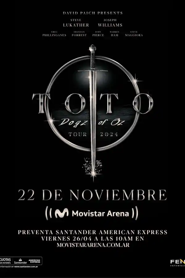 La legendaria banda Toto anunció un show en Argentina