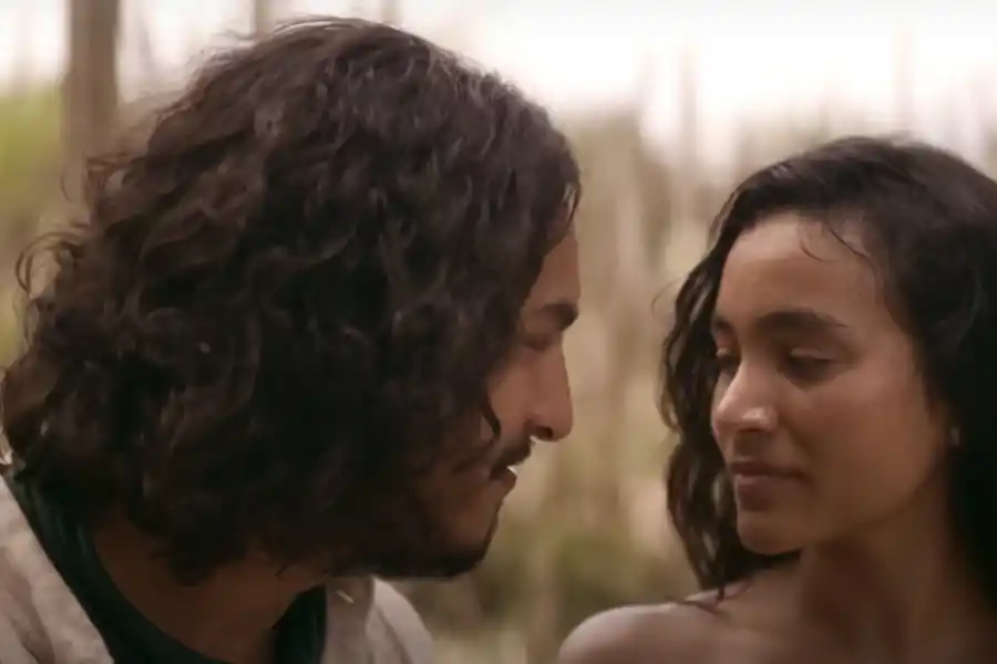 Unos jóvenes José Arcadio y Úrsula Iguarán.