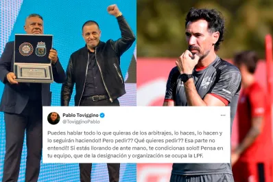 Pablo Toviggino cruzó a Dominguez, por sus declaraciones del arbitraje ante Boca