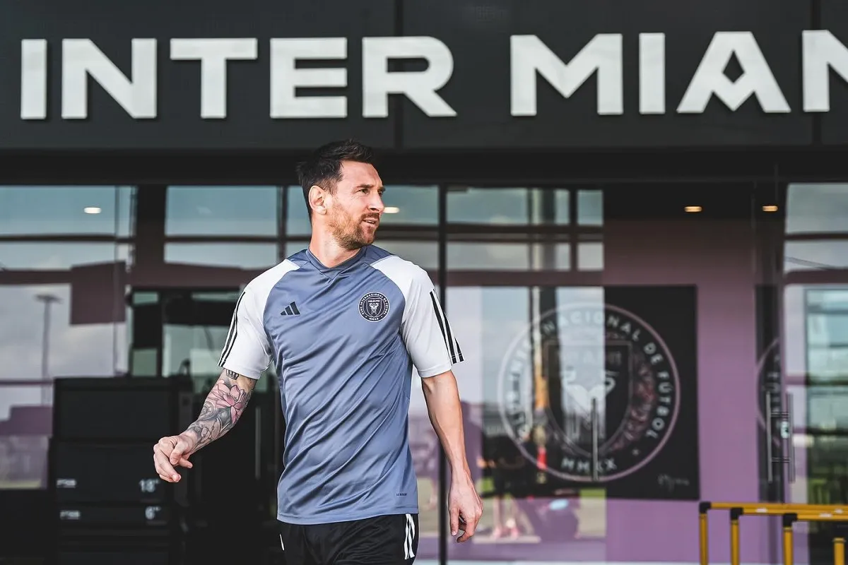 LISTO PARA DEMOSTRAR. Lionel Messi no oculta su entusiasmo en las prácticas con Inter Miami. Foto tomada de Instagram.